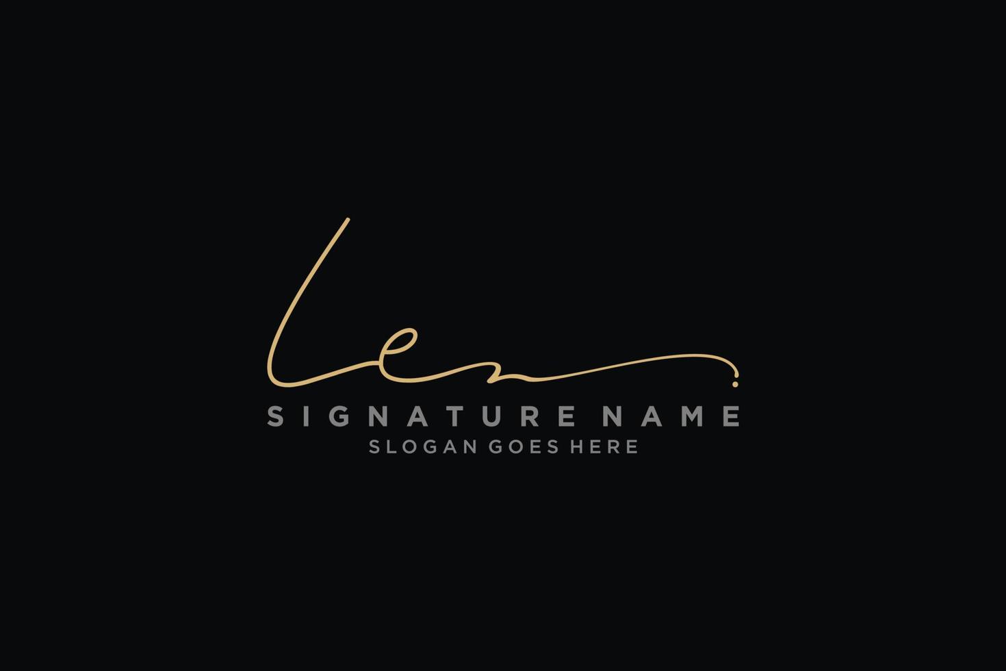 inicial le carta firma logotipo plantilla elegante diseño logotipo signo símbolo plantilla vector icono