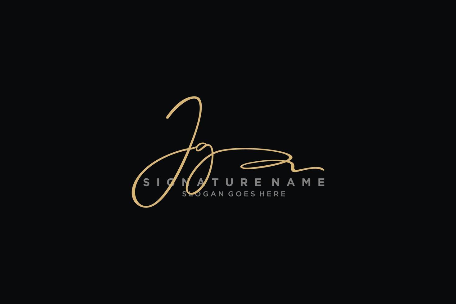 Initial JG Letter Signature Logo Template elegant design logo Sign Symbol template vector icon
