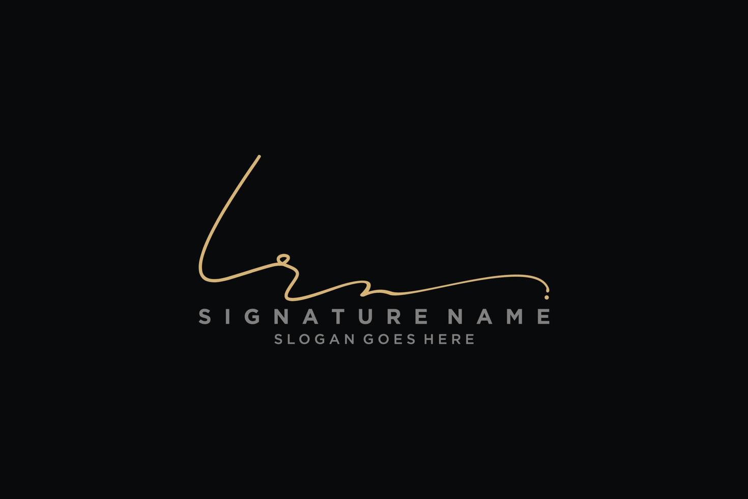 plantilla de logotipo de firma de carta inicial lr diseño elegante logotipo signo símbolo plantilla vector icono