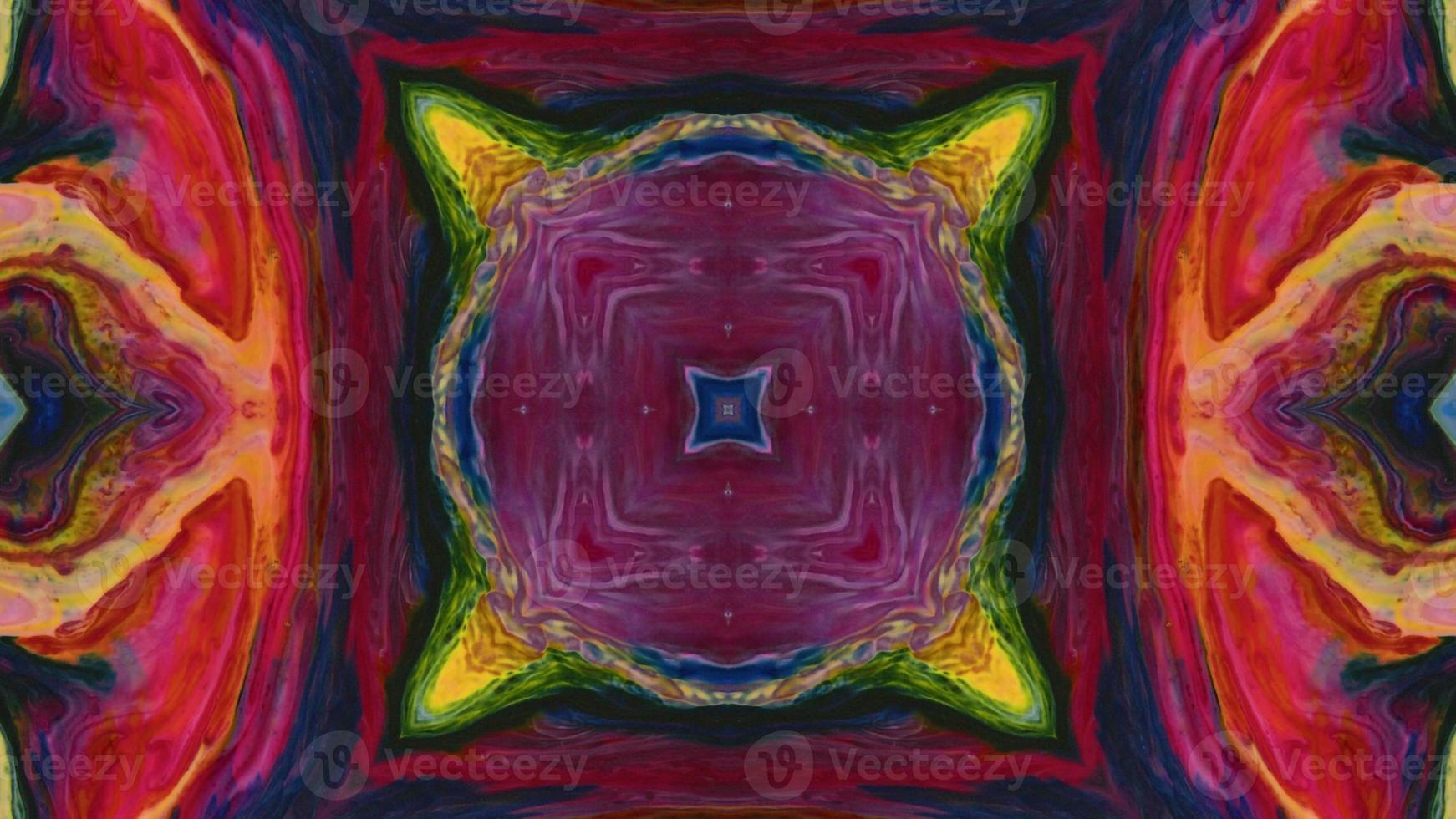 Wonderful Kaleidoscope Backgrounds Created From Colorful Ink Paint Spread photo