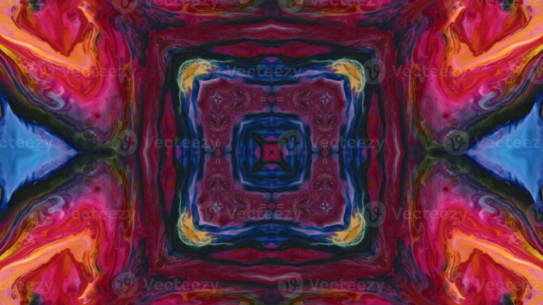 Wonderful Kaleidoscope Backgrounds Created From Colorful Ink Paint Spread photo