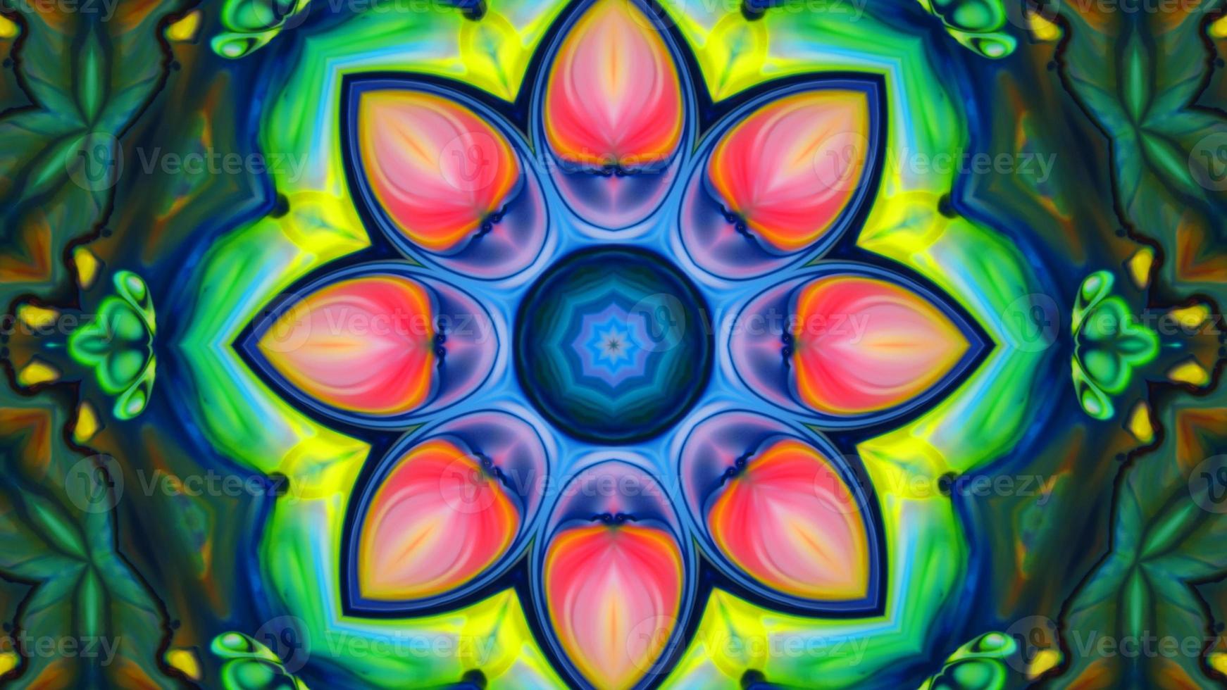 Wonderful Kaleidoscope Backgrounds Created From Colorful Ink Paint Spread photo