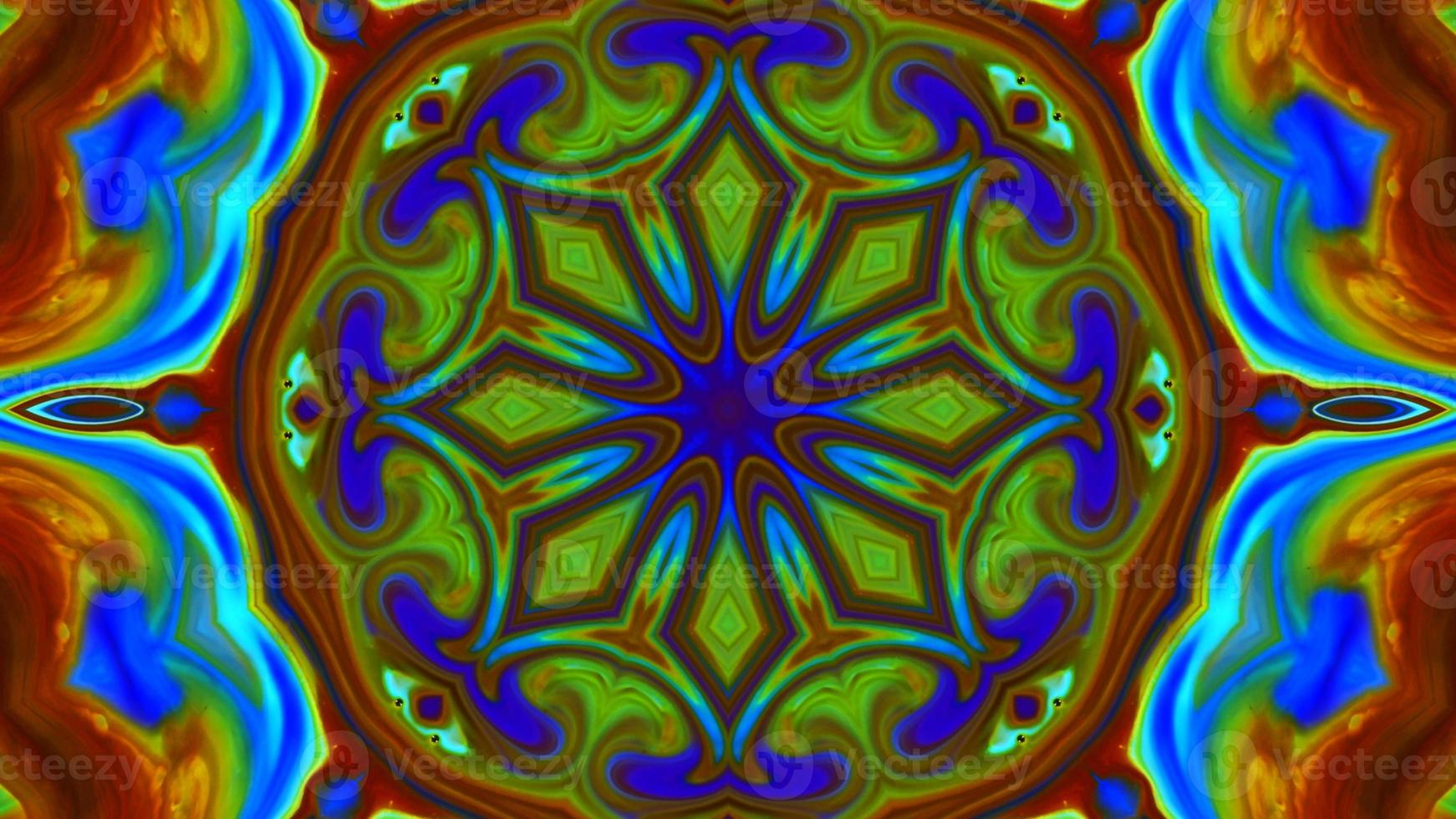 Wonderful Kaleidoscope Backgrounds Created From Colorful Ink Paint Spread photo