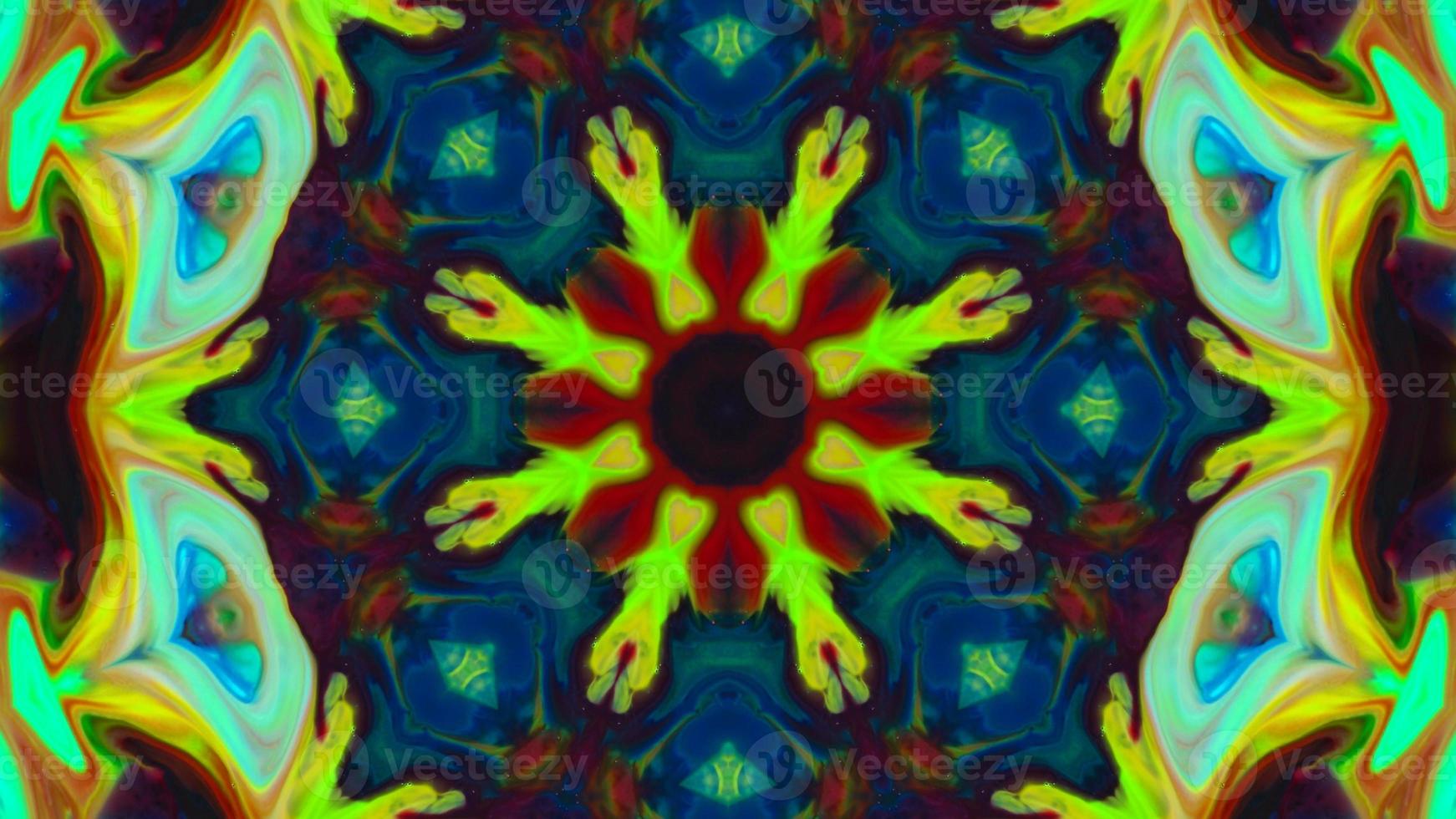 Wonderful Kaleidoscope Backgrounds Created From Colorful Ink Paint Spread photo