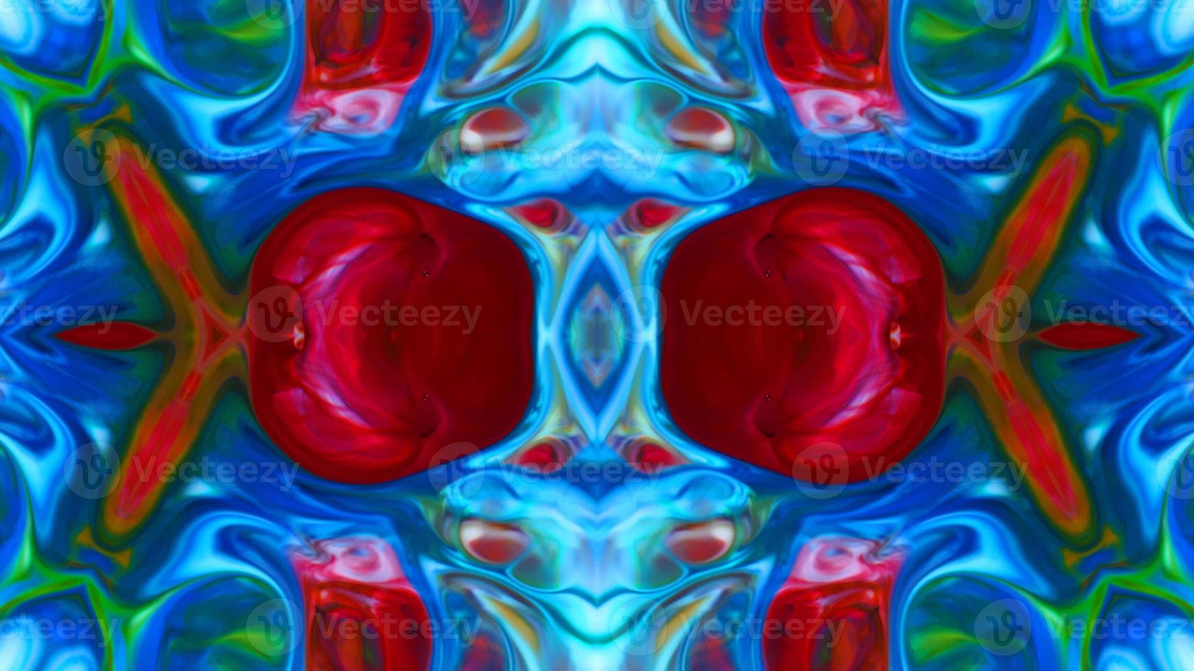 Wonderful Kaleidoscope Backgrounds Created From Colorful Ink Paint Spread photo