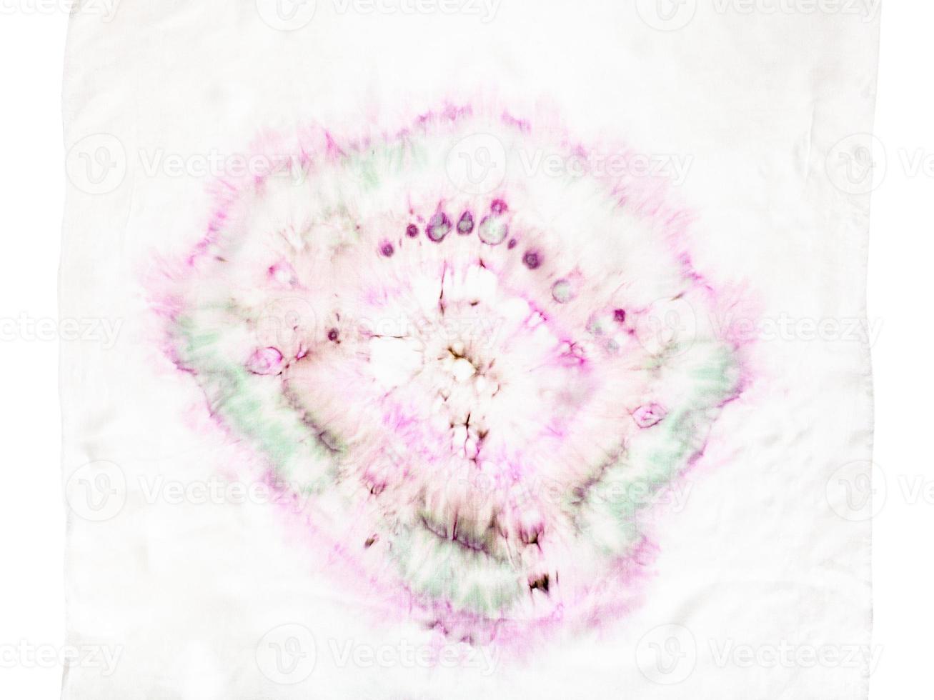 detail of white scarf with abstract tie-dye batik photo