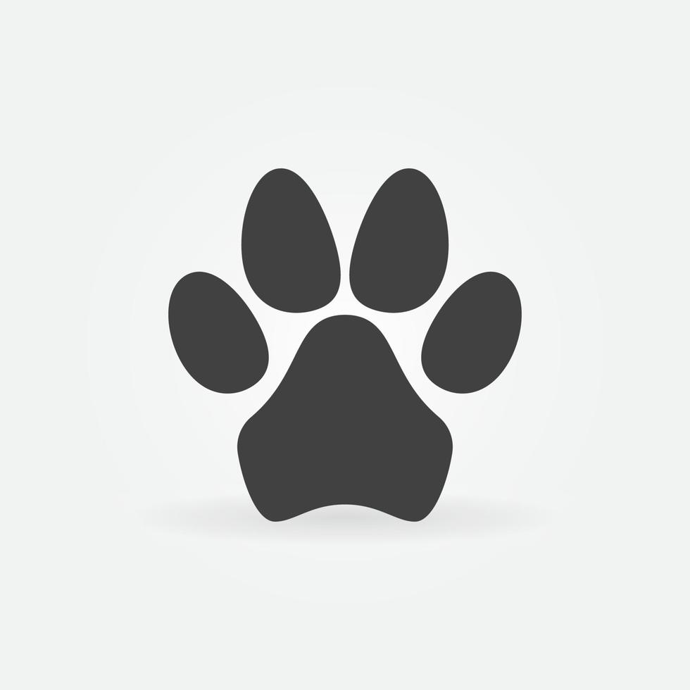 animal mascota pie marca vector concepto icono o signo