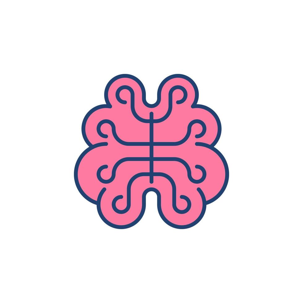 Artificial Intelligence Digital Brain colored icon - vector creative sign
