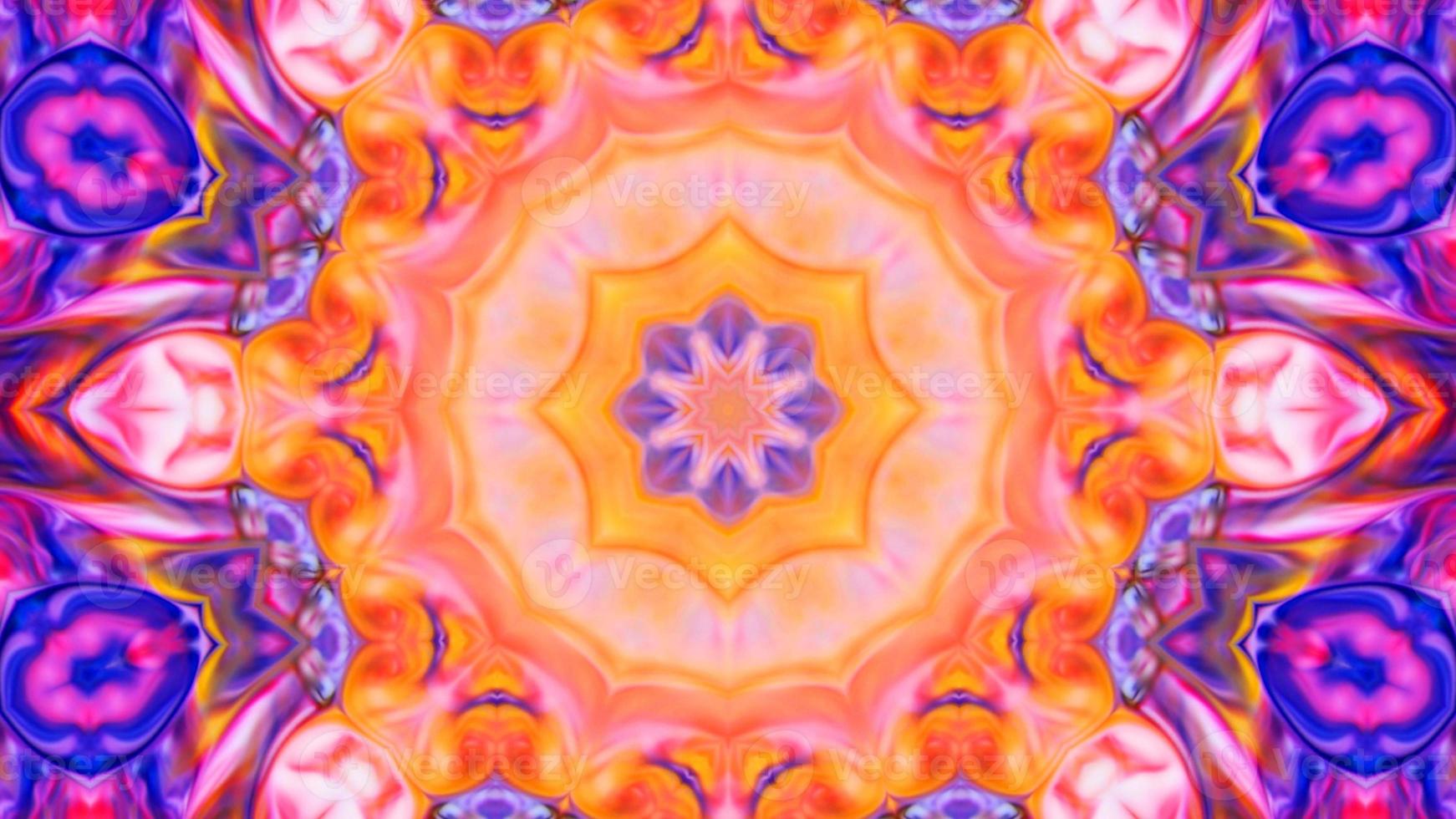 Wonderful Kaleidoscope Backgrounds Created From Colorful Ink Paint Spread photo