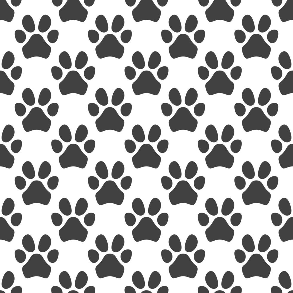 Vector concept Seamless Pattern with Pet Paw Prints