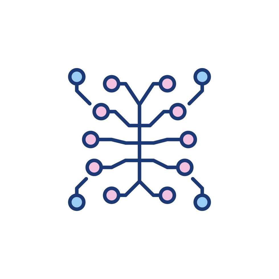 Neural Networks in Brain vector Neuroscience colored icon