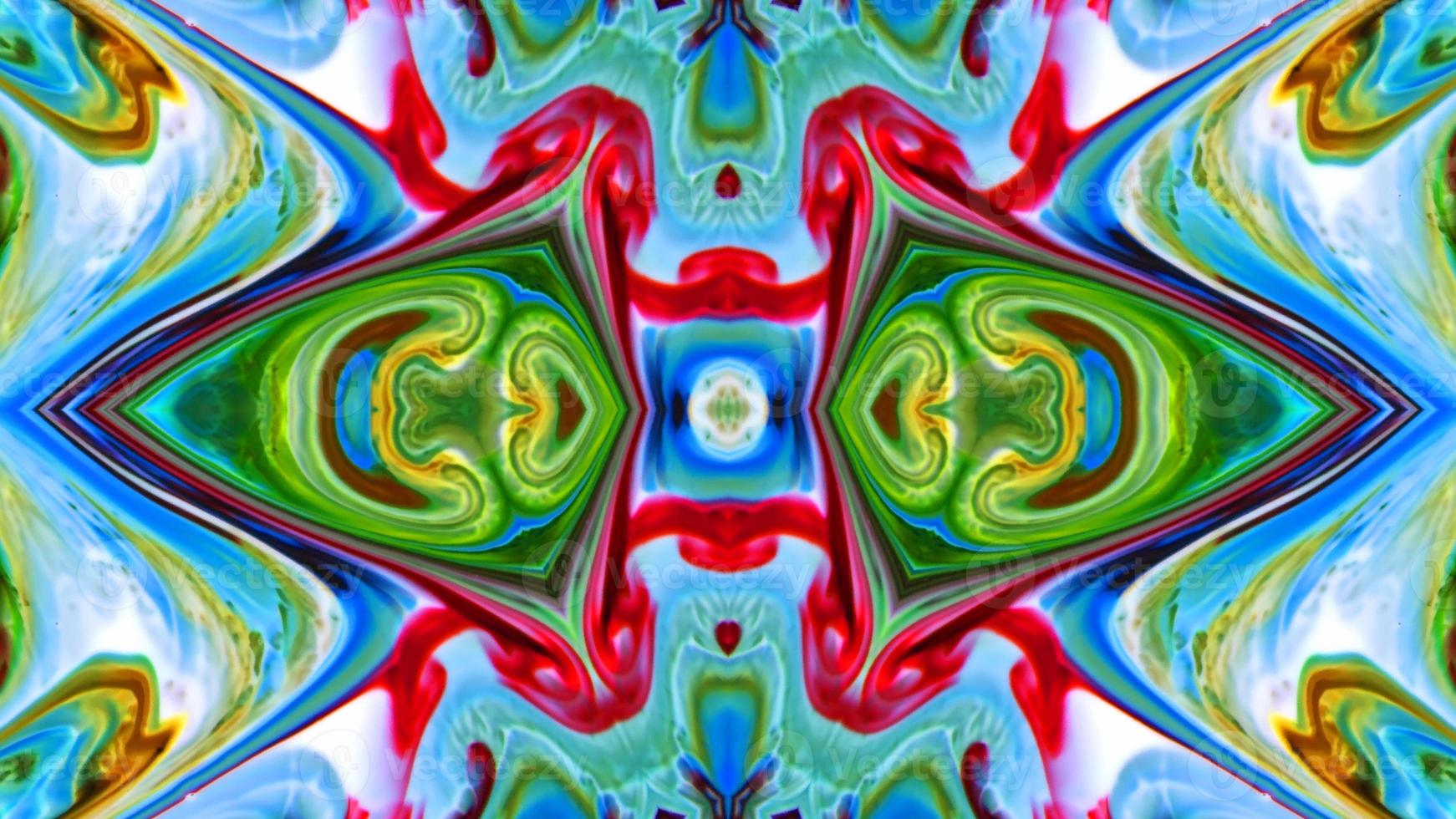 Wonderful Kaleidoscope Backgrounds Created From Colorful Ink Paint Spread photo