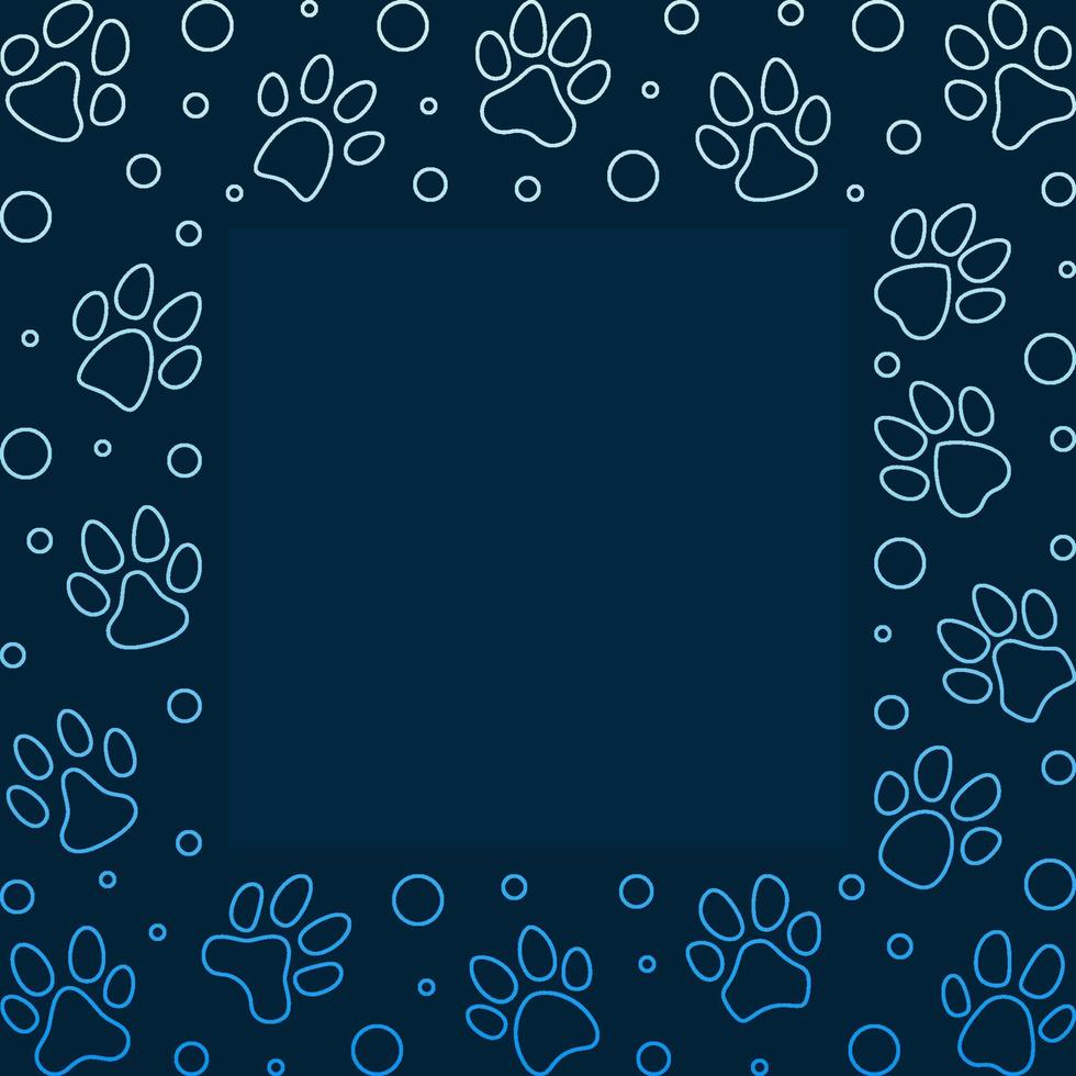 Cat or Dog Paw Prints vector concept blue modern illustration