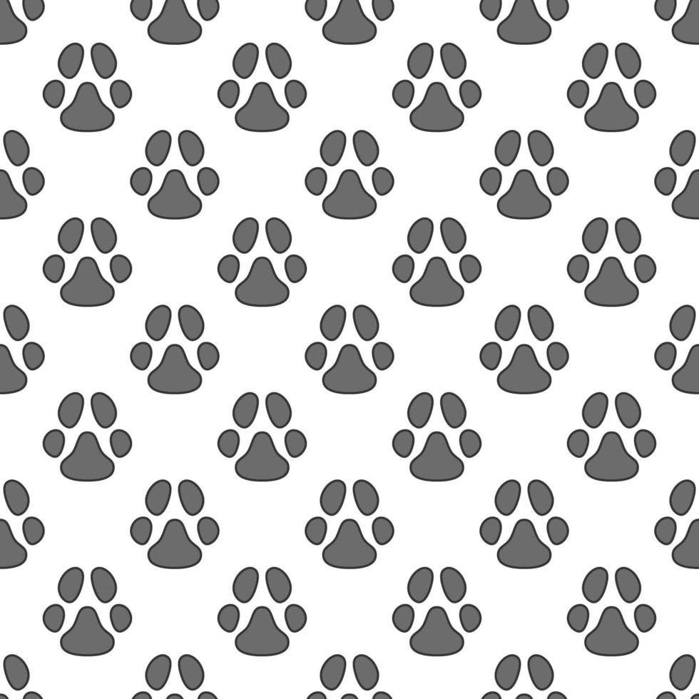 Pet Paw Print vector minimal Seamless Pattern or background