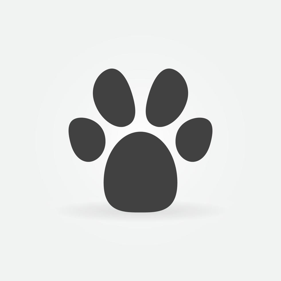 Animal Pet Paw Print vector concept minimal icon or sign