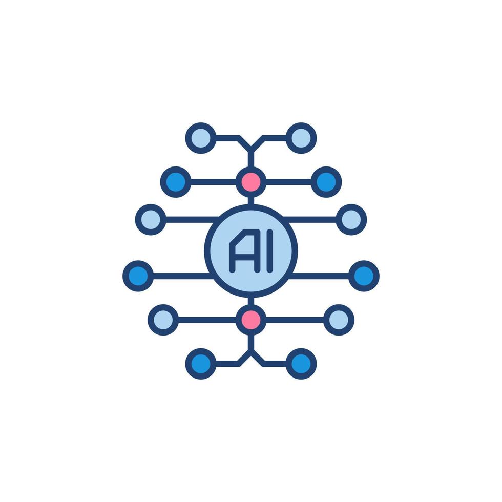 Digital Brain creative icon. Vector AI Artificial Intelligence concept sign