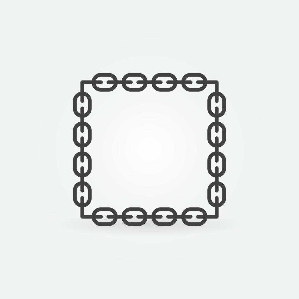 Blockchain outline icon. Connected Chain vector symbol