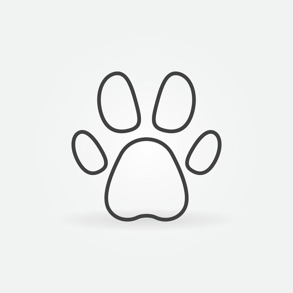 Pet Paw vector Footprint concept icon in thin line style