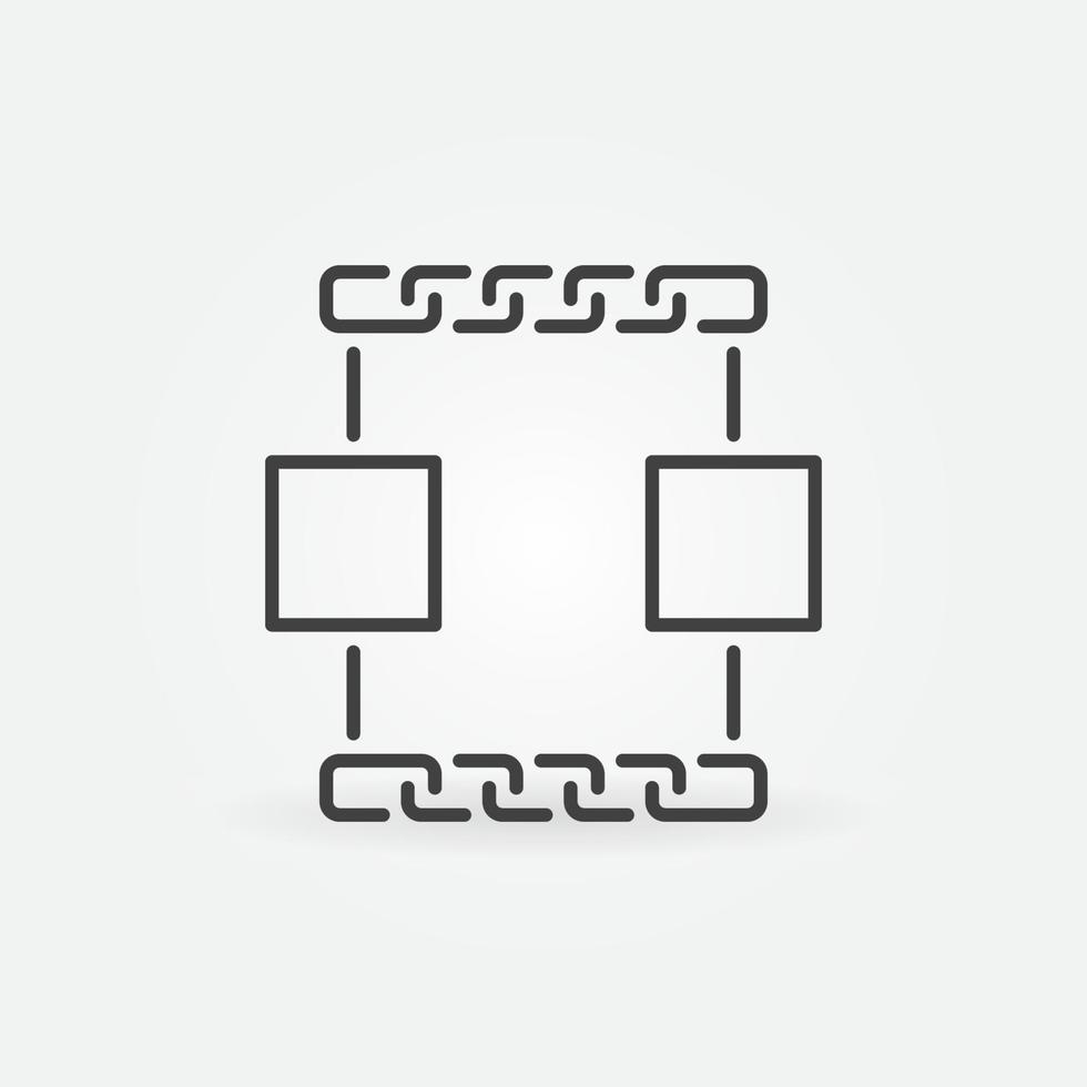 Chains and Blocks - Blockchain Technology vector icon