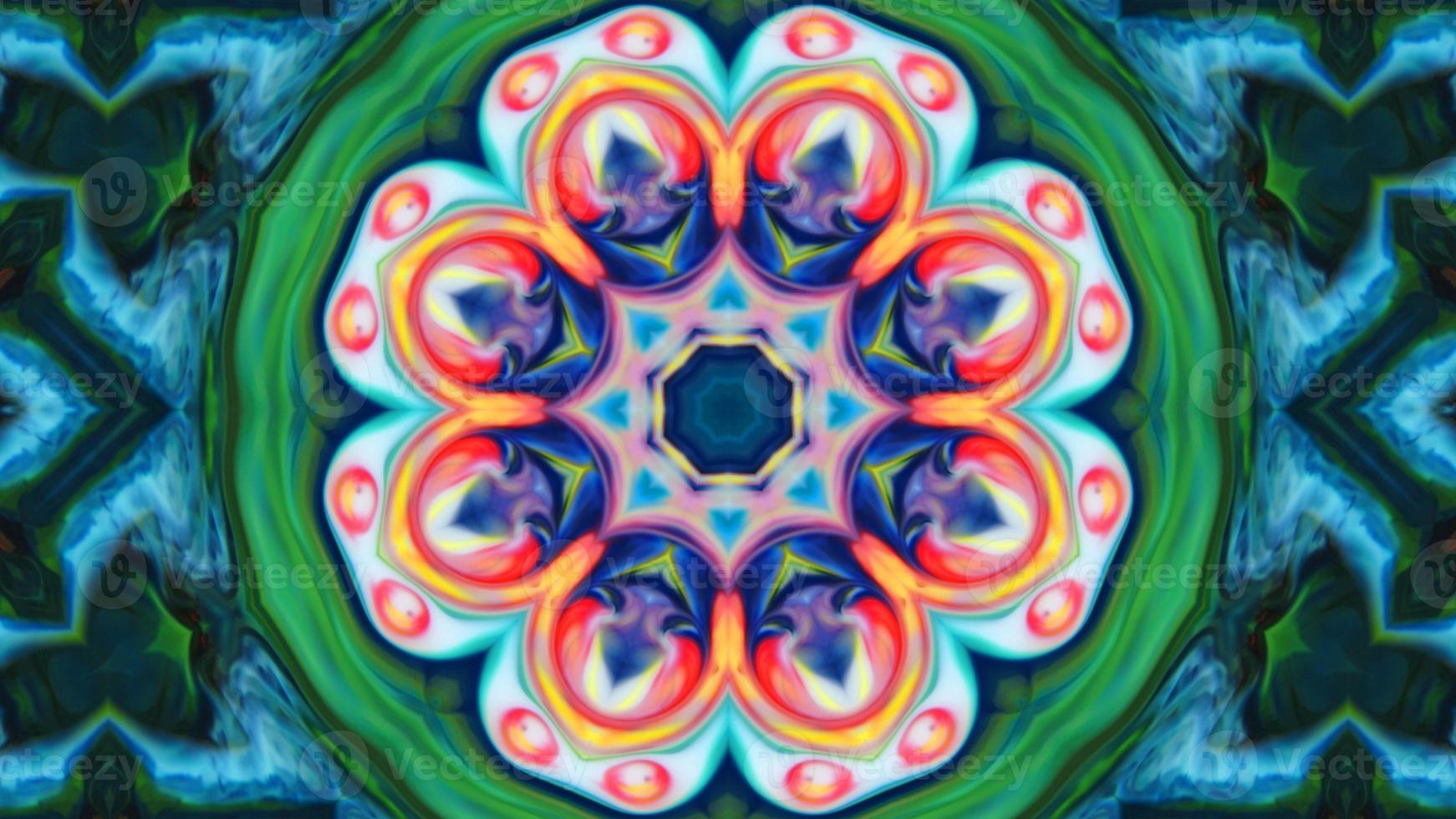 Wonderful Kaleidoscope Backgrounds Created From Colorful Ink Paint Spread photo