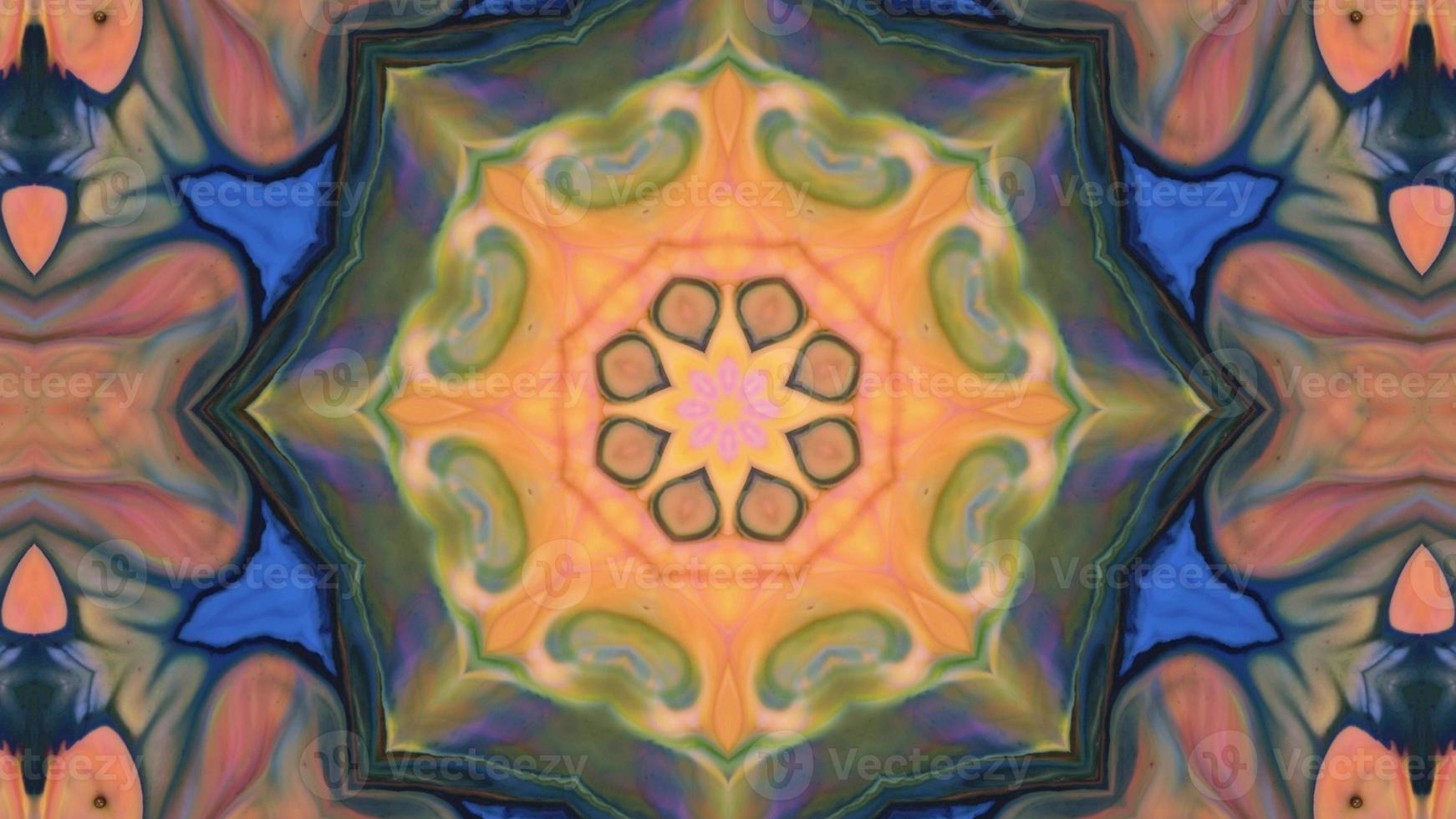 Wonderful Kaleidoscope Backgrounds Created From Colorful Ink Paint Spread photo
