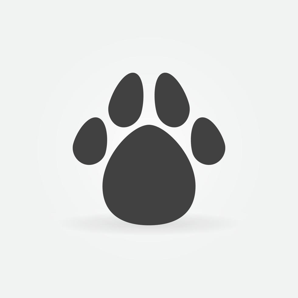Animal Pet Footprint vector concept minimal icon or sign