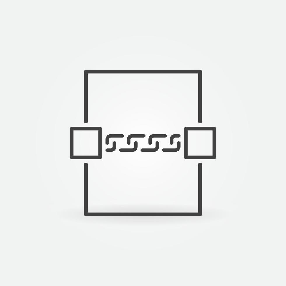 Blockchain Technology concept line icon. Vector symbol