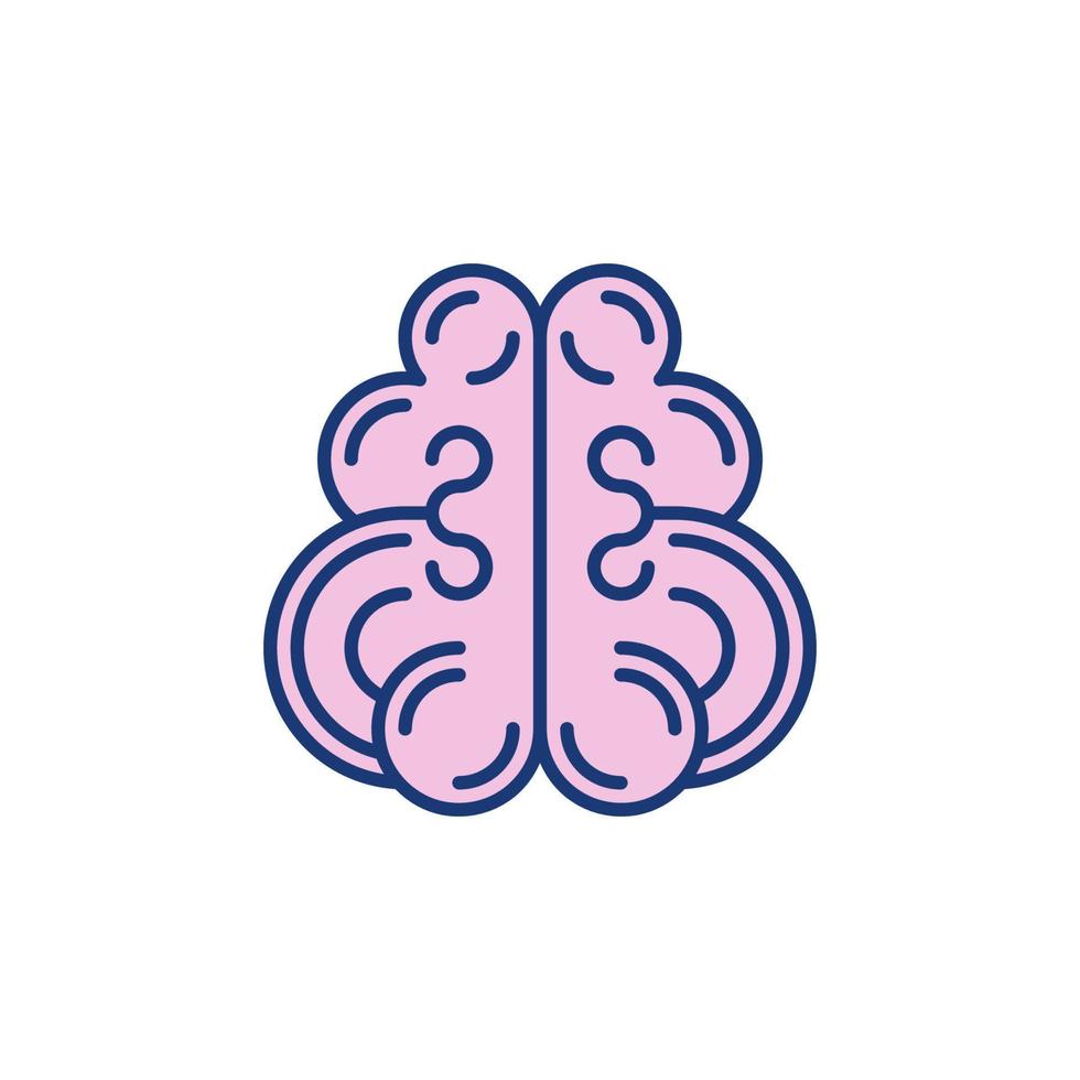 Human Brain vector Neural Network concept colorful icon