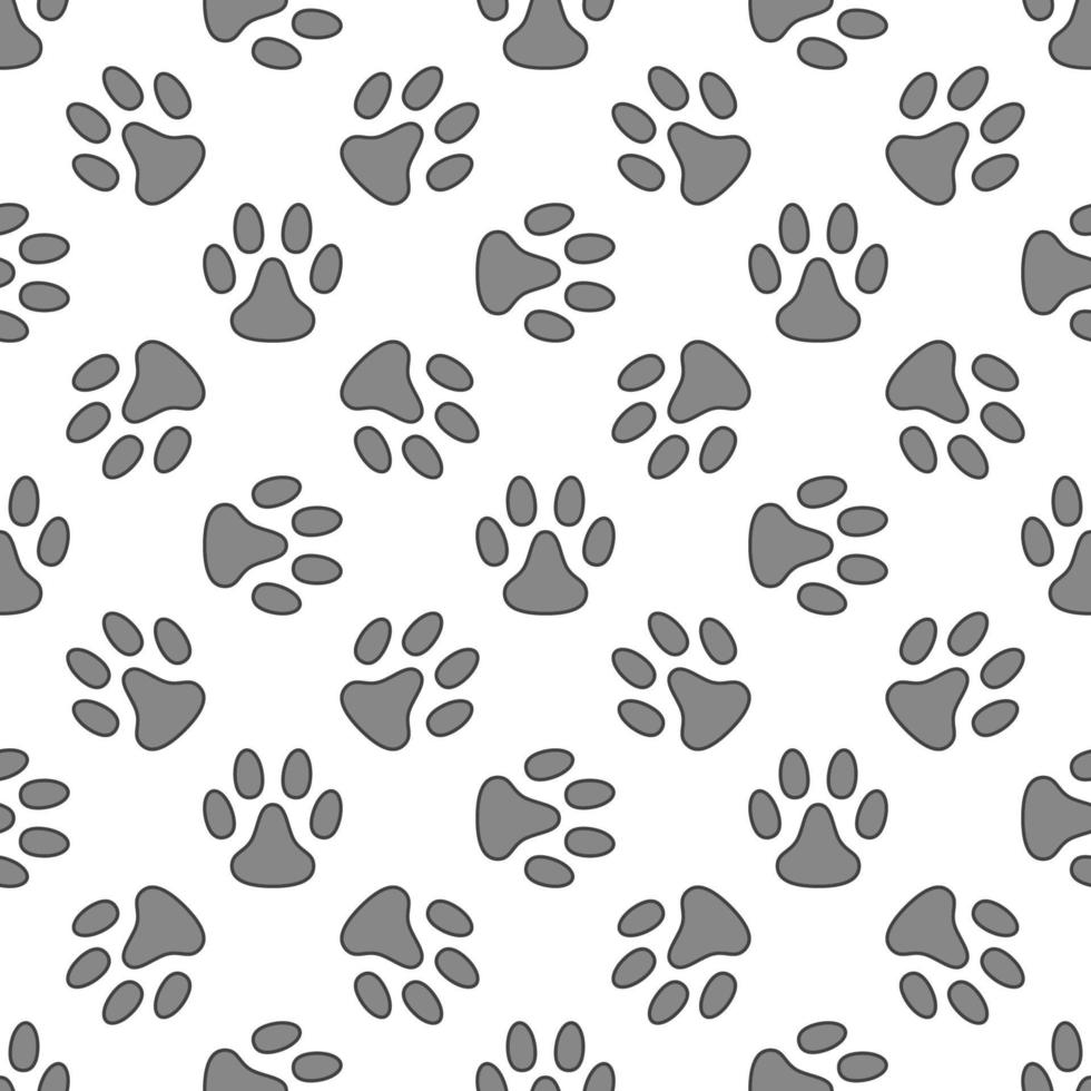 Animal Paw Track concept minimal vector Seamless Pattern