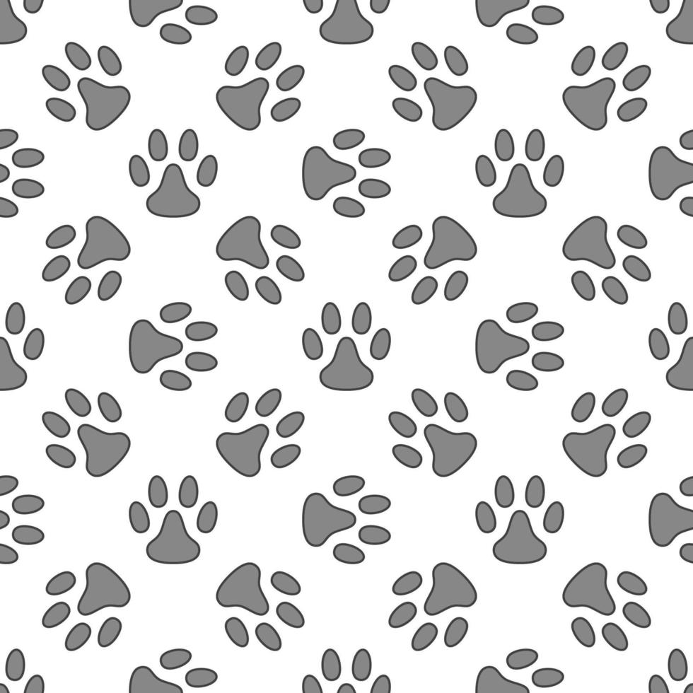 Animal Paw Track concept minimal vector Seamless Pattern