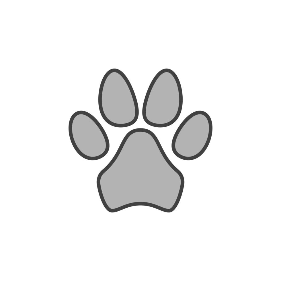 animal mascota huella vector concepto creativo icono