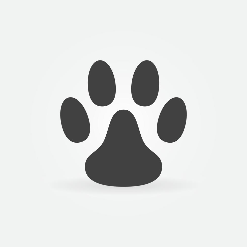 Dog Paw vector Footprint concept solid icon or symbol