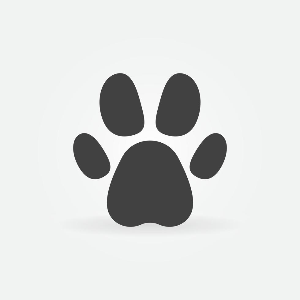 Pet Paw vector Footprint concept minimal icon or symbol