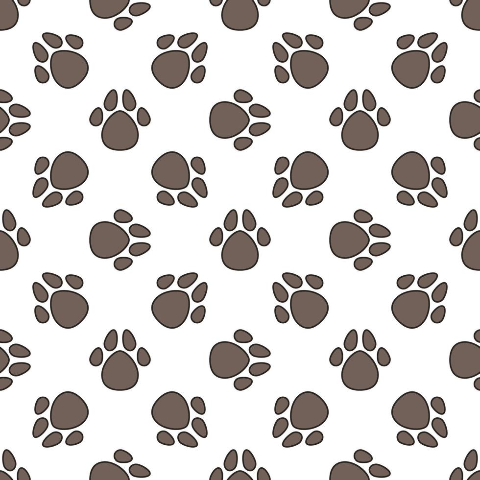 Dog Paw Print vector creative Seamless Pattern