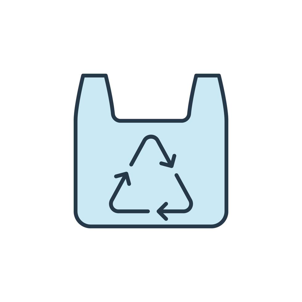 Plastic Bag recycle vector Recycling concept colored icon