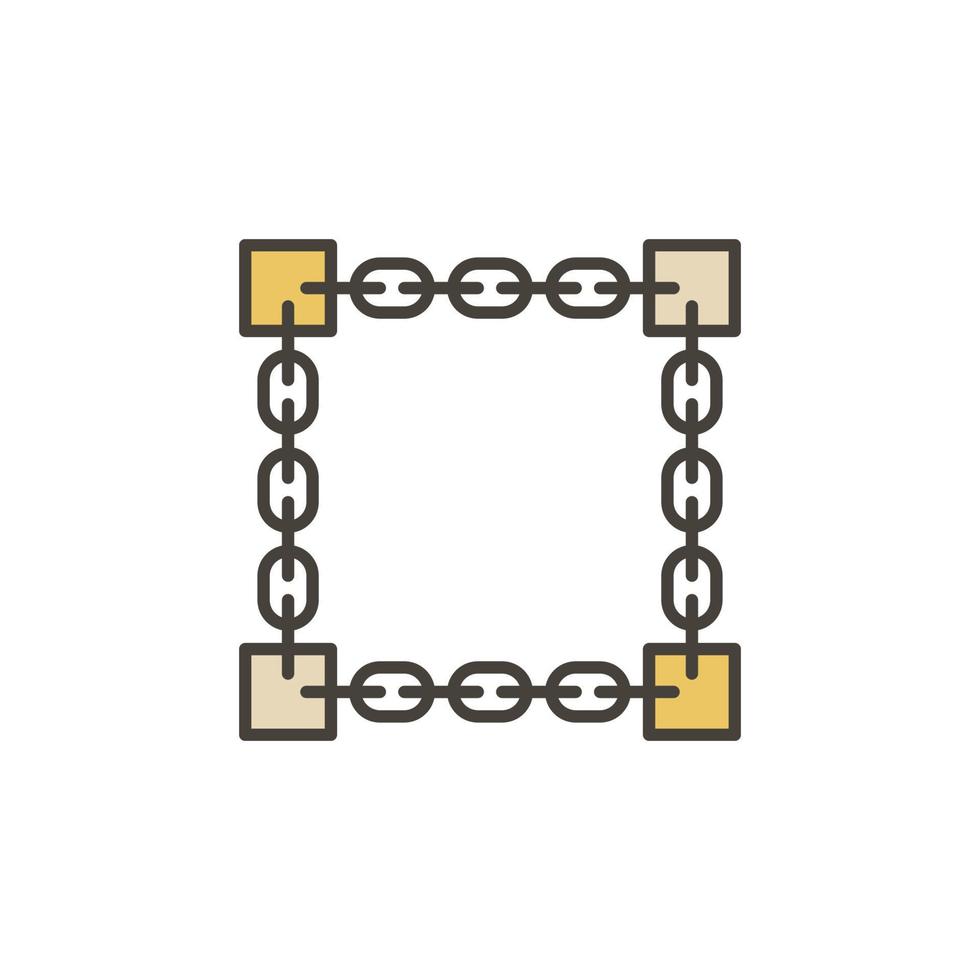 Blockchain concept colored icon - vector Block Chain sign