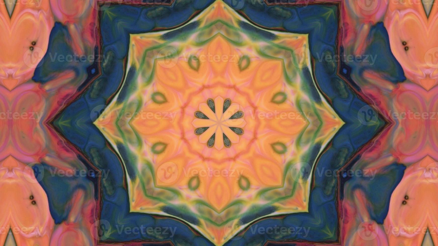 Wonderful Kaleidoscope Backgrounds Created From Colorful Ink Paint Spread photo