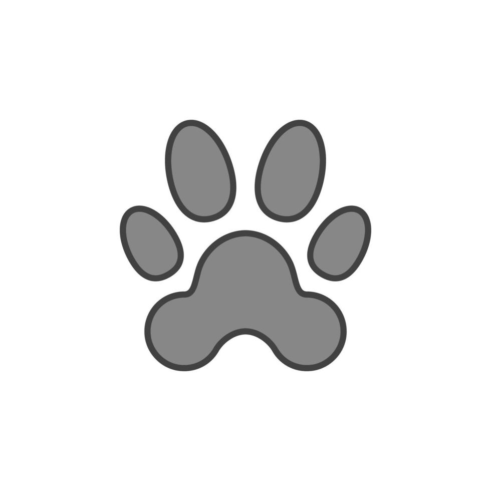 Animal Pet Paw Print vector concept modern colored icon