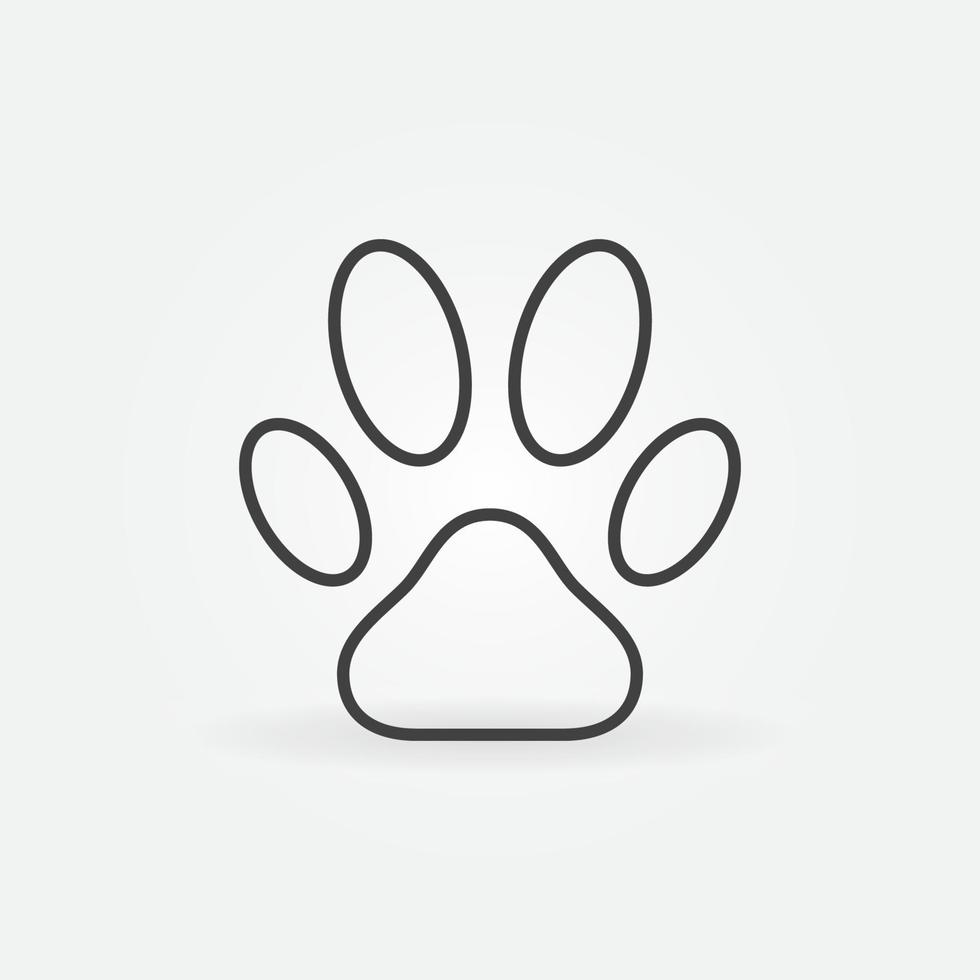 Animal Footprint outline vector Paw concept icon