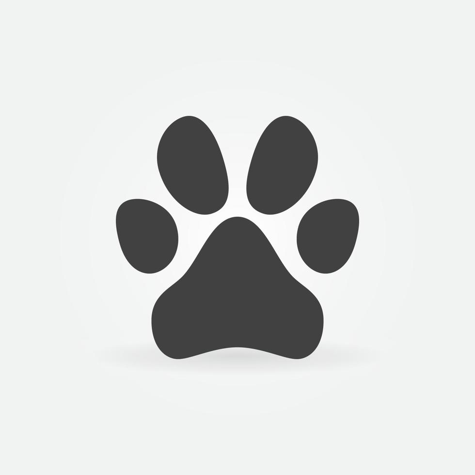 Dog Paw vector Footprint concept minimal icon or symbol