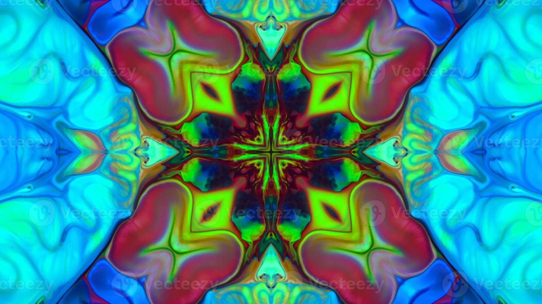 Wonderful Kaleidoscope Backgrounds Created From Colorful Ink Paint Spread photo