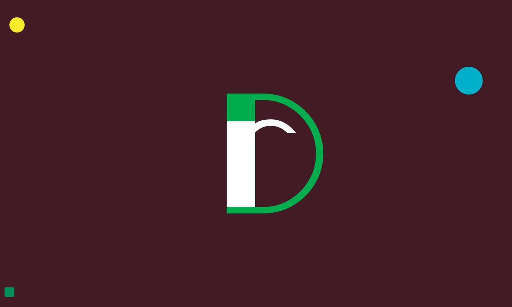 alfabeto letras iniciales monograma logo rd, dr, r y d vector
