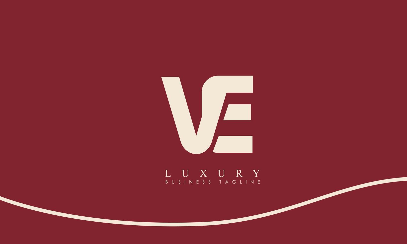 Alphabet letters Initials Monogram logo VE, EV, V and E vector