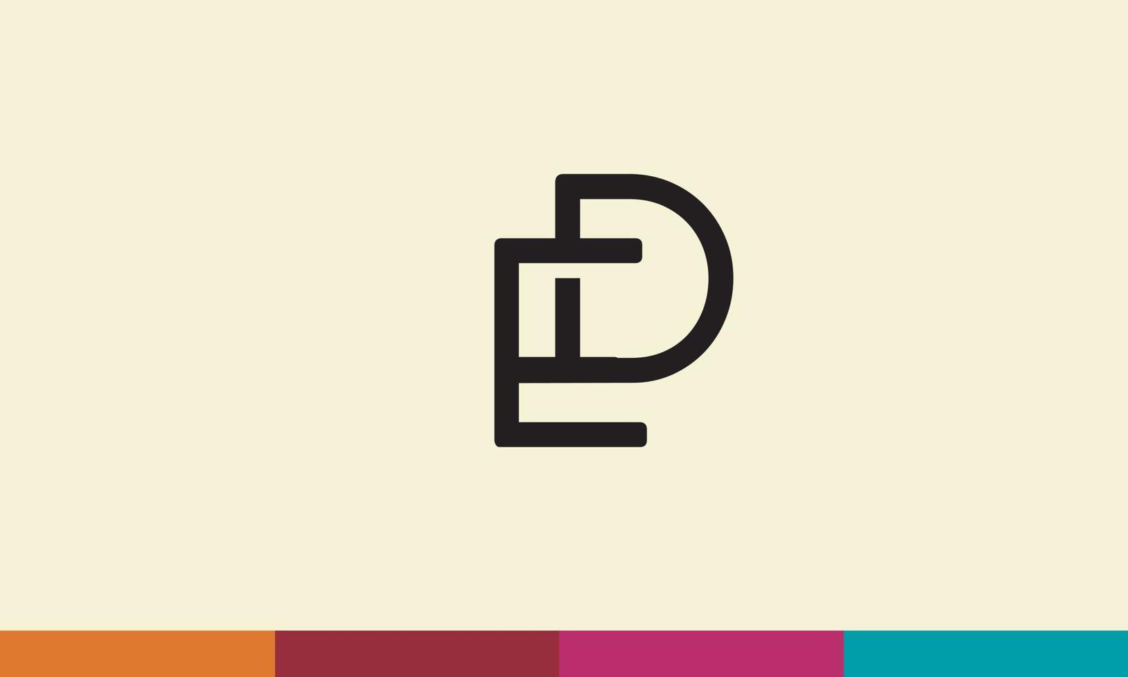 letras del alfabeto iniciales monograma logo ed, de, e y d vector