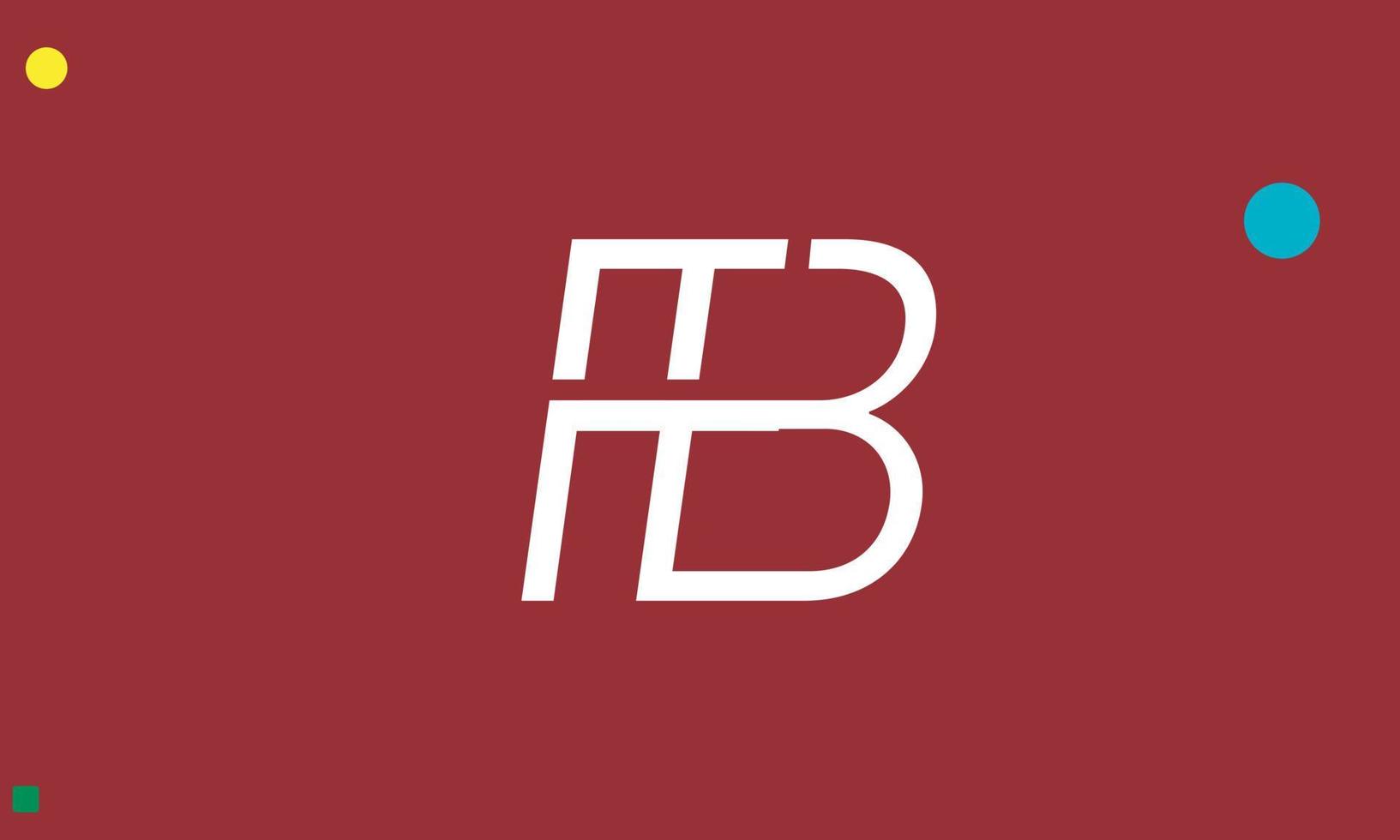 alfabeto letras iniciales monograma logo fb, bf, f y b vector