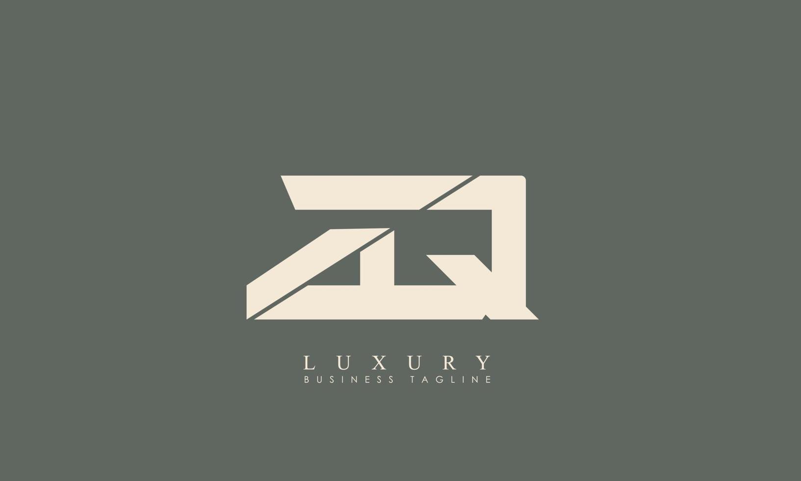Alphabet letters Initials Monogram logo ZQ, QZ, Z and Q vector