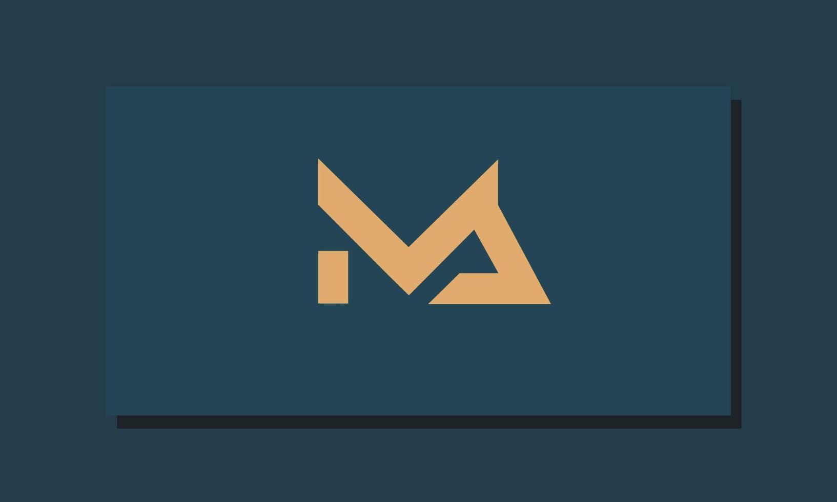 Alphabet letters Initials Monogram logo MA, AM, M and A vector