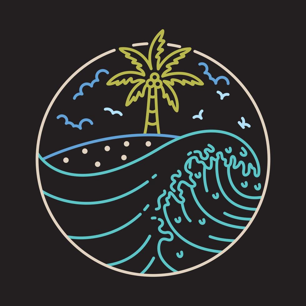 Good wave and beauty view on summer graphic illustration vector art t-shirt design