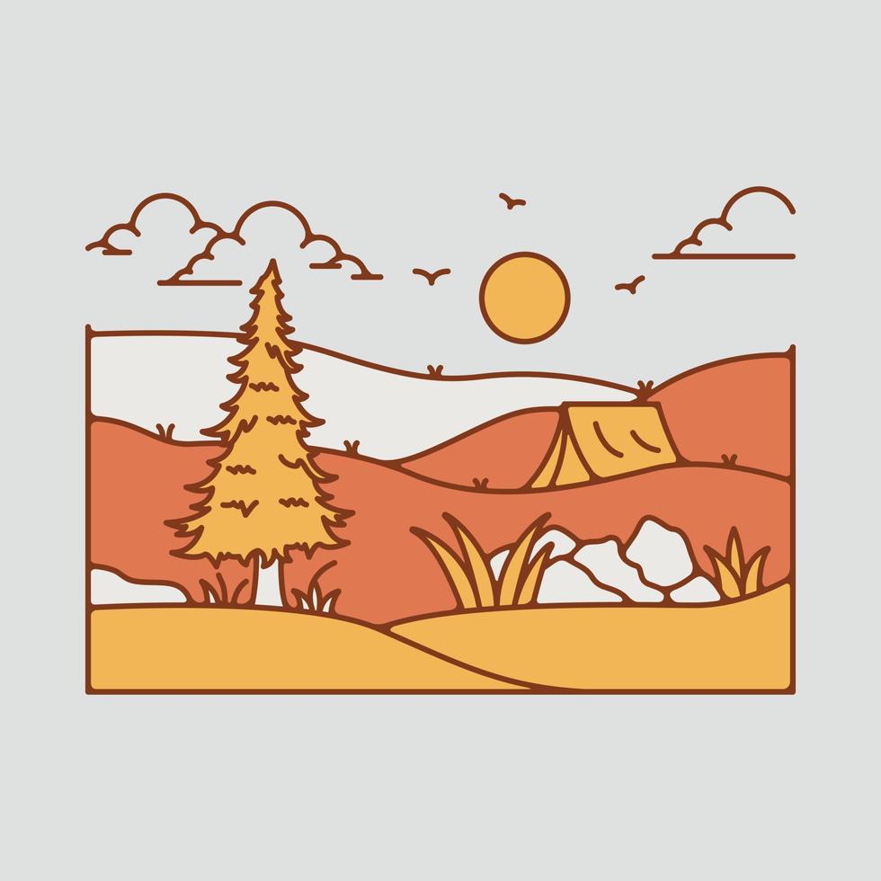Camping outdoor graphic illustration vector art t-shirt design