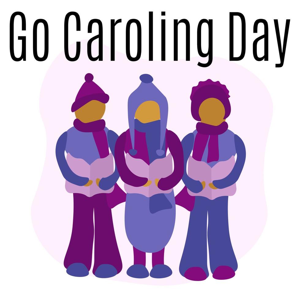 Go Caroling Day, Idea for poster, banner, flyer or postcard vector